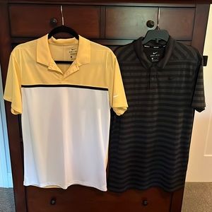 2 like new men’s Nike golf shirt. Size small.